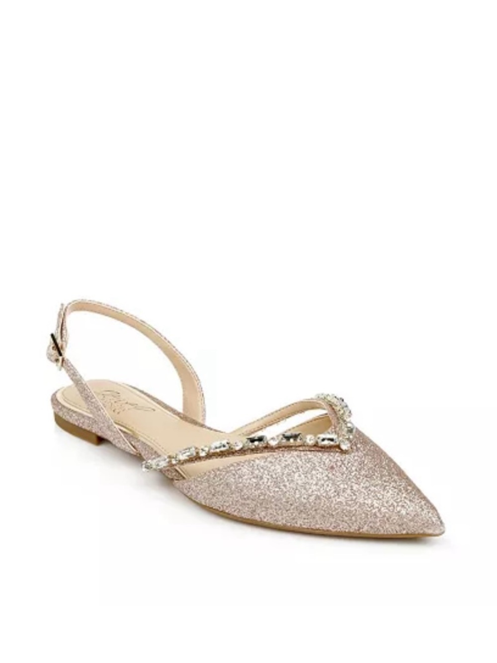 New Jewel Badgley Mischka
Women's Camden Slingback Pointed Toe Evening Flats 6.5